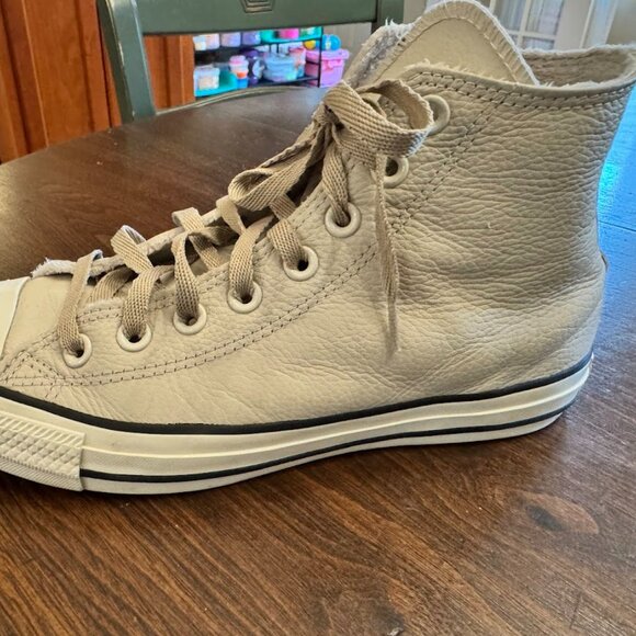 Converse Chuck Taylor All Star High Street Leather White Womans 9 Men 7 - Picture 7 of 9